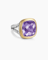 Albion® Ring in Sterling Silver with 18K Yellow Gold and Amethyst, 15mm